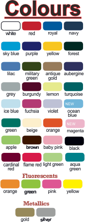 colours available