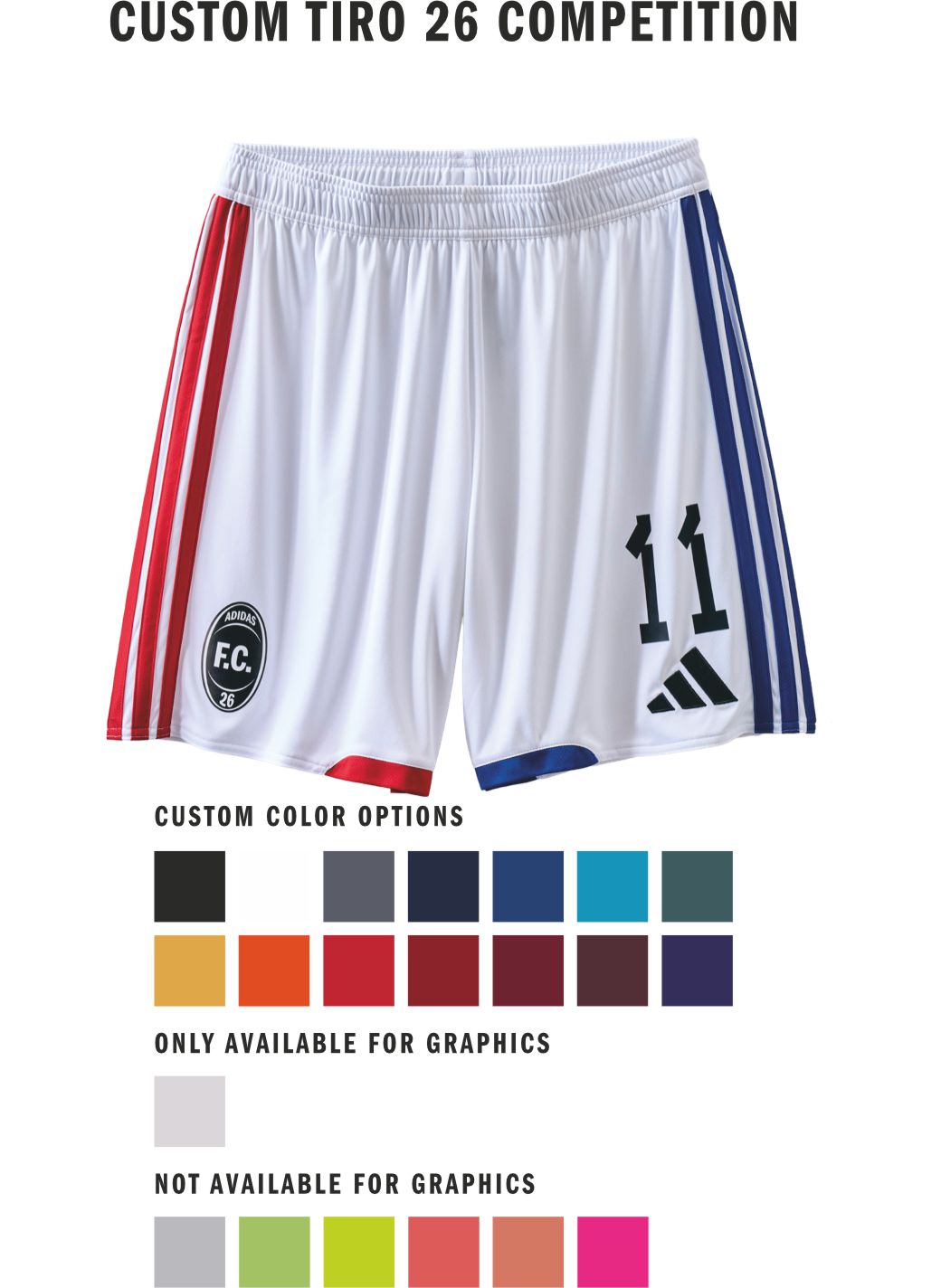 adidas Tiro 26 Competition custom football shorts