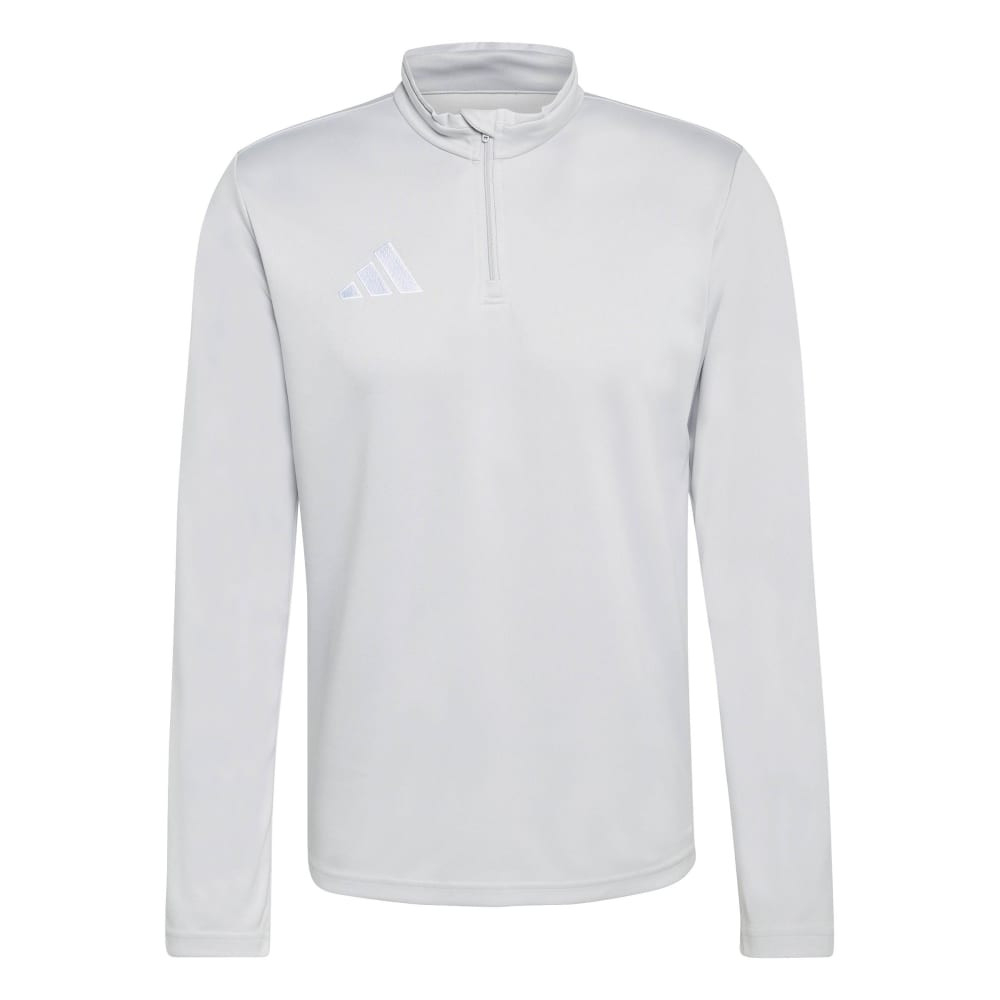 adidas Entrada 26 1/4 Zip Training Top in Team Light Grey / White
