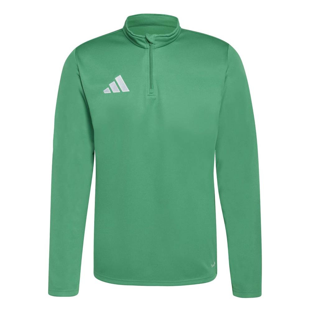 adidas Entrada 26 1/4 Zip Training Top in Team Green / White