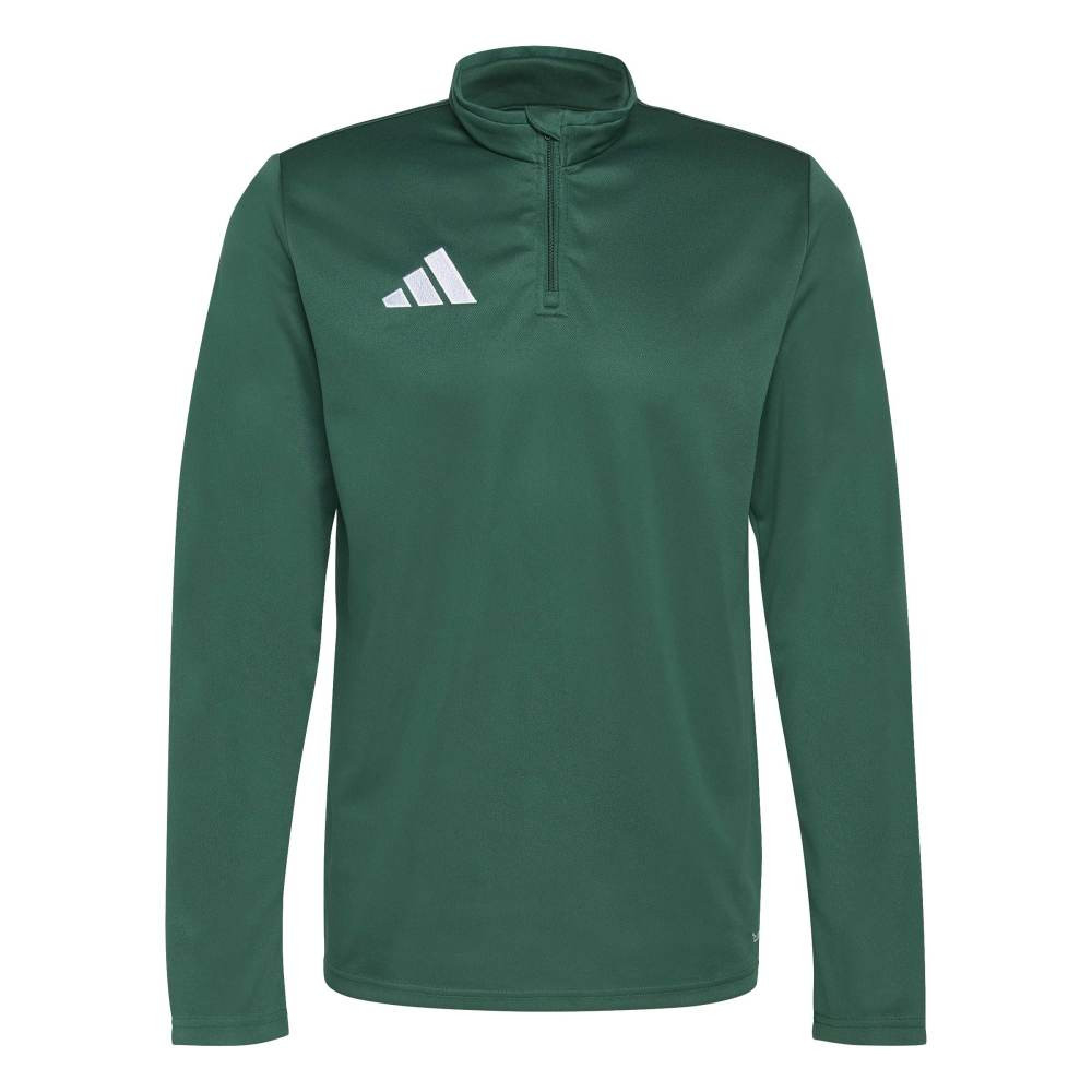 adidas Entrada 26 1/4 Zip Training Top in Team Dark Green / White