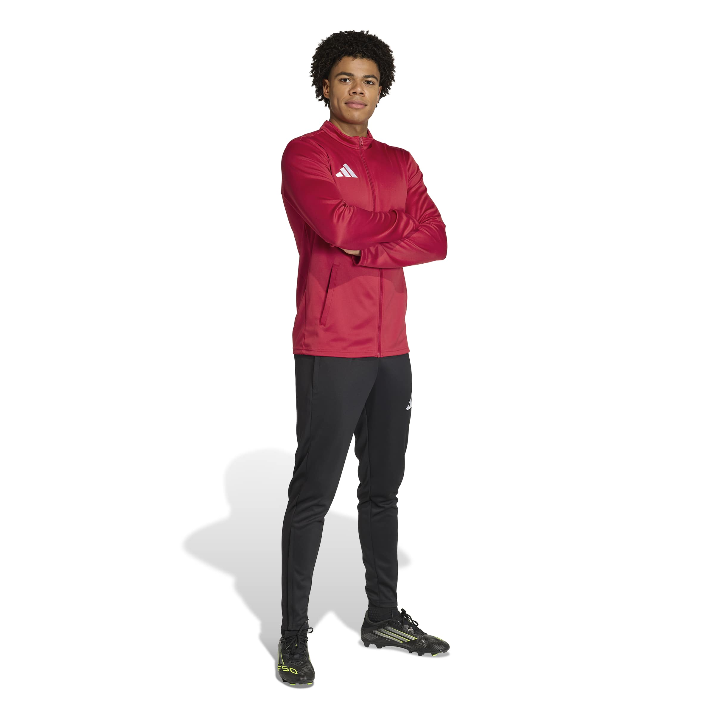 adidas Entrada 26 Poly Tracksuit Team Power Red 2/White