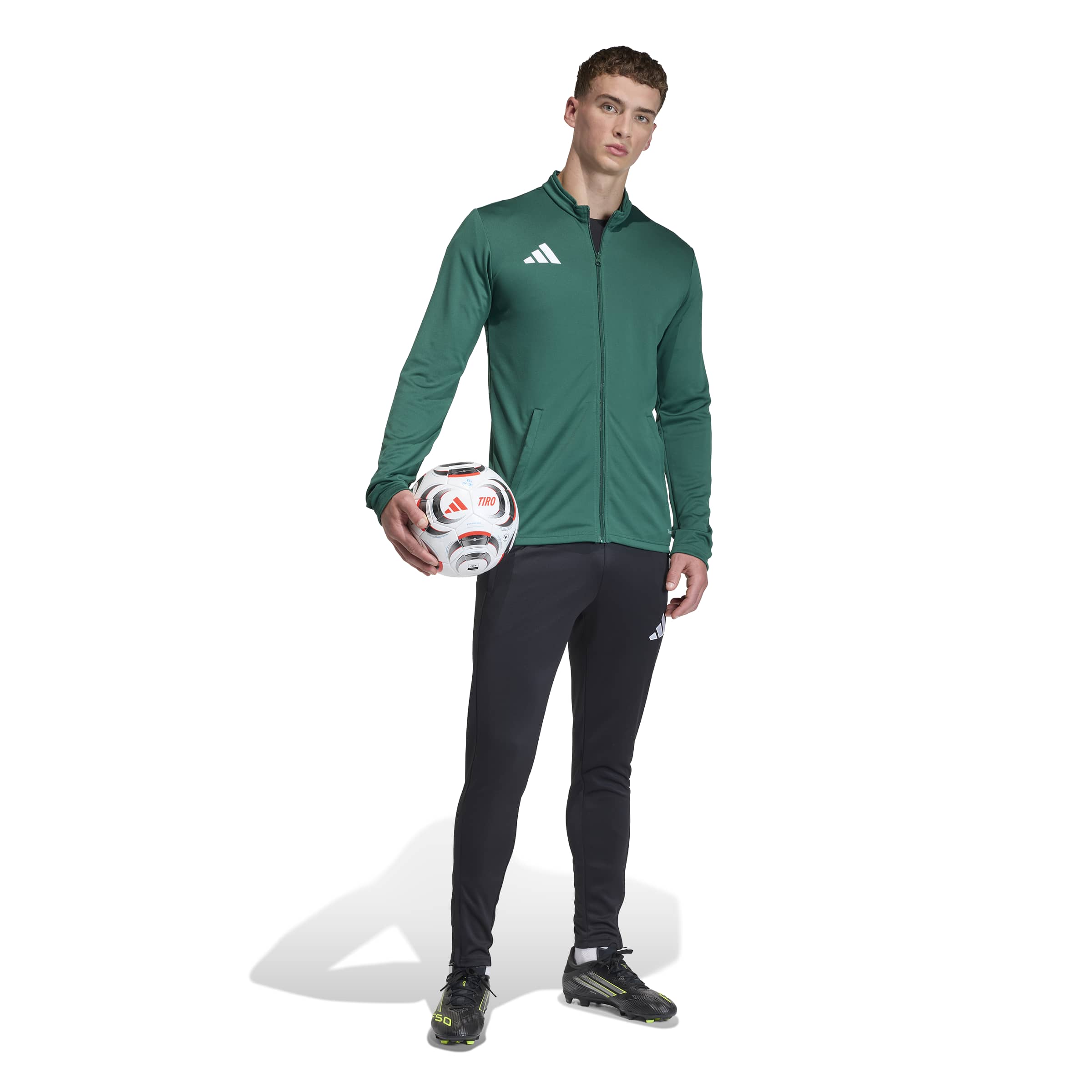 adidas Entrada 26 Poly Tracksuit Team Dark Green/White