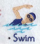 swimming badges embroidery