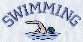 swimming male badge