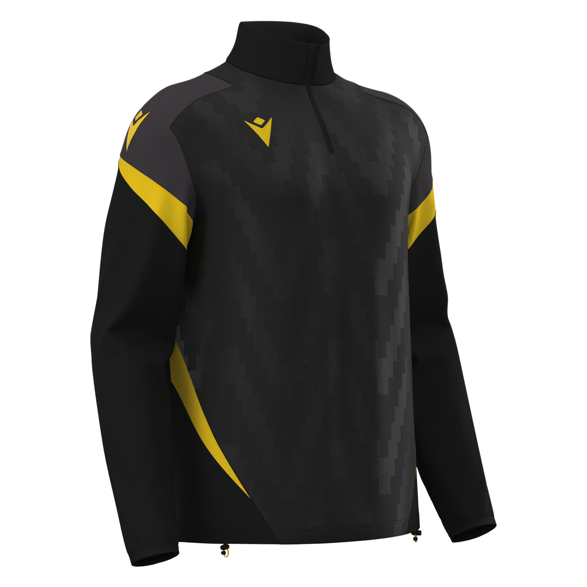 Macron Hollow 1/4 Zip Training Top Black / Yellow