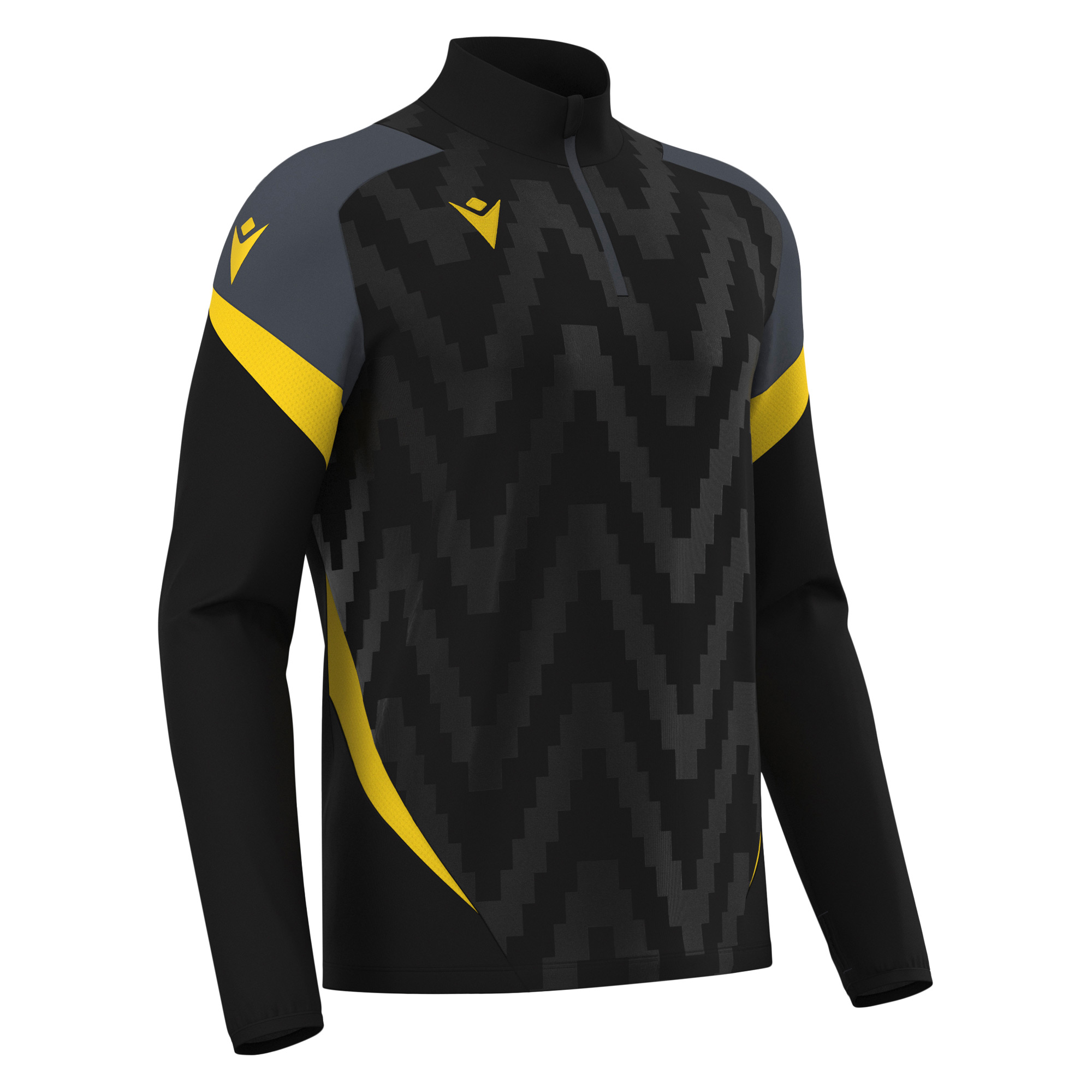 Macron Starfall 1/4 Zip Training Top Black / Yellow
