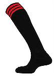 Mitre Mercury 3 stripe socks black-scarlet