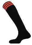 Mitre Mercury 3 stripe socks black-tangerine
