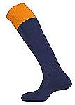 Mitre Mercury contrast football socks navy-amber