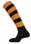Mitre Hoop football socks black-amber