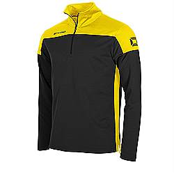 Stanno 1/4 zip top black-yellow